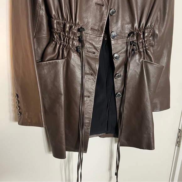 The Mannei Irbid leather blazer in brown size 38 (US 6) - Picture 6 of 15